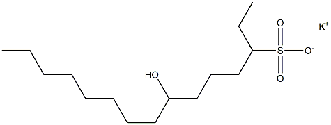 7-Hydroxypentadecane-3-sulfonic acid potassium salt Struktur