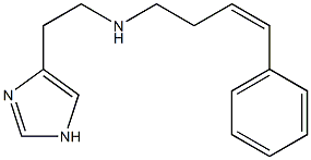 4-[2-[(Z)-4-Phenyl-3-butenylamino]ethyl]-1H-imidazole Struktur