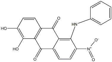 1-Anilino-5,6-dihydroxy-2-nitroanthraquinone Struktur