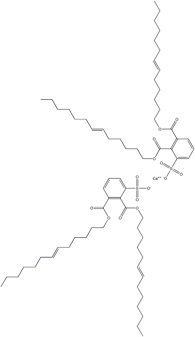 Bis[2,3-di(6-tridecenyloxycarbonyl)benzenesulfonic acid]calcium salt Struktur