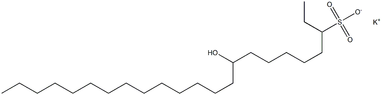 9-Hydroxytricosane-3-sulfonic acid potassium salt Struktur