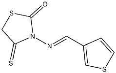 3-[(2-Oxo-4-thioxothiazolidin-3-yl)iminomethyl]thiophene Struktur