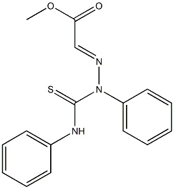 (2,4-Diphenylthiosemicarbazono)acetic acid methyl ester Struktur