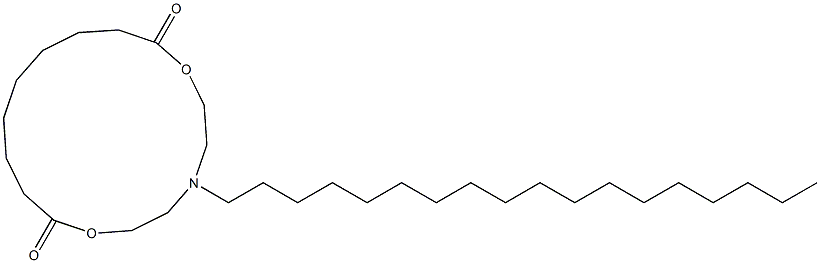 5-Octadecyl-5-aza-2,8-dioxacyclohexadecane-1,9-dione Struktur