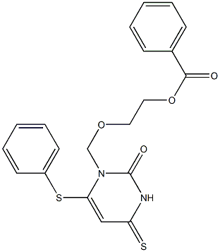 3,4-Dihydro-1-[(2-benzoyloxyethoxy)methyl]-6-phenylthio-4-thioxopyrimidin-2(1H)-one Struktur