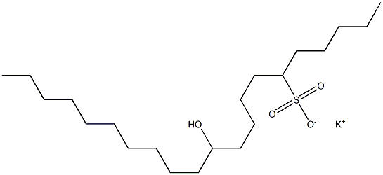 11-Hydroxyhenicosane-6-sulfonic acid potassium salt Struktur