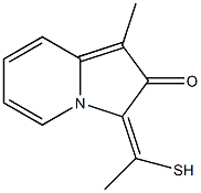 1-Methyl-3-[mercapto(methyl)methylene]indolizin-2(3H)-one Struktur