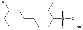 9-Hydroxyundecane-3-sulfonic acid sodium salt Struktur