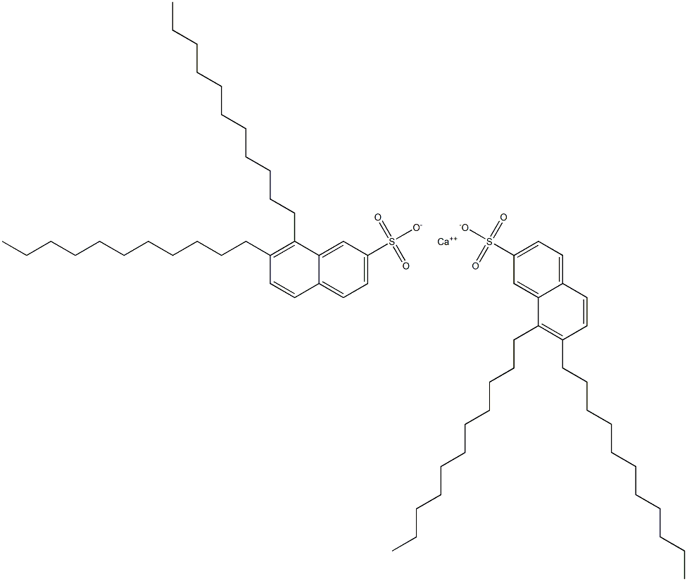 Bis(7,8-diundecyl-2-naphthalenesulfonic acid)calcium salt Struktur