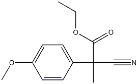 2-Cyano-2-(p-methoxyphenyl)propionic acid ethyl ester Struktur