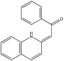 1-Phenyl-2-[(2Z)-(1,2-dihydroquinolin)-2-ylidene]ethan-1-one Struktur