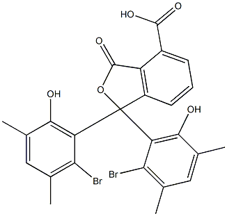 1,1-Bis(2-bromo-6-hydroxy-3,5-dimethylphenyl)-1,3-dihydro-3-oxoisobenzofuran-4-carboxylic acid Struktur