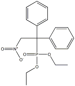 1,1-Diphenyl-2-nitroethylphosphonic acid diethyl ester Struktur