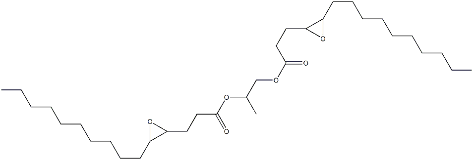 Bis(4,5-epoxypentadecanoic acid)1,2-propanediyl ester Struktur