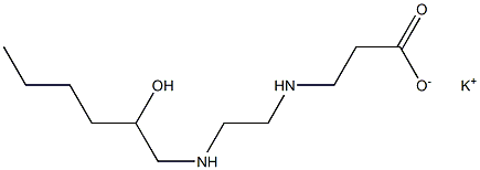 3-[N-[2-[N-(2-Hydroxyhexyl)amino]ethyl]amino]propionic acid potassium salt Struktur