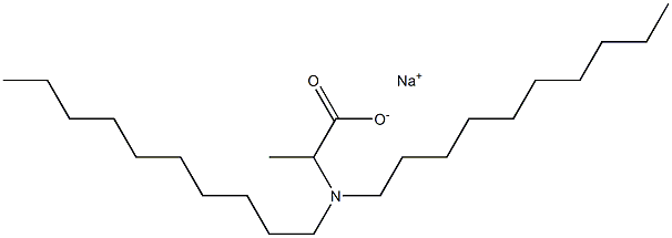 2-(Didecylamino)propanoic acid sodium salt Struktur