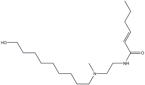 N-[2-[N-(9-Hydroxynonyl)-N-methylamino]ethyl]-2-hexenamide Struktur