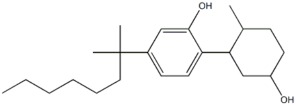 5-(1,1-Dimethylheptyl)-2-(5-hydroxy-2-methylcyclohexyl)phenol Struktur