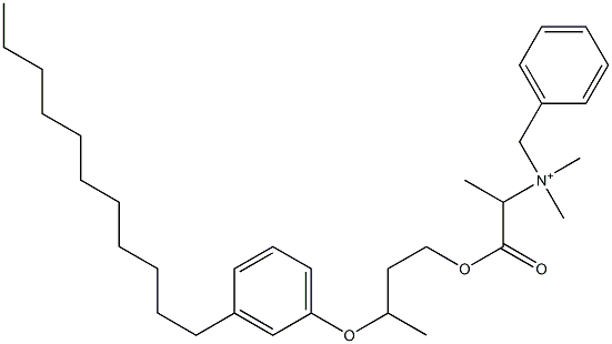 N,N-Dimethyl-N-benzyl-N-[1-[[3-(3-undecylphenyloxy)butyl]oxycarbonyl]ethyl]aminium Struktur