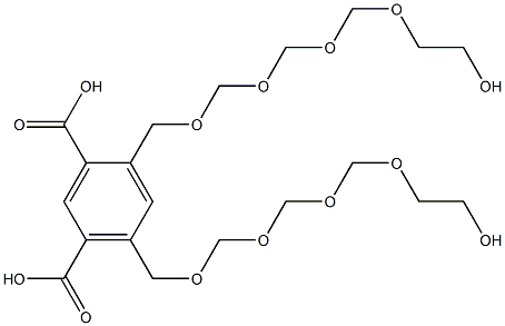 4,6-Bis(10-hydroxy-2,4,6,8-tetraoxadecan-1-yl)isophthalic acid Struktur