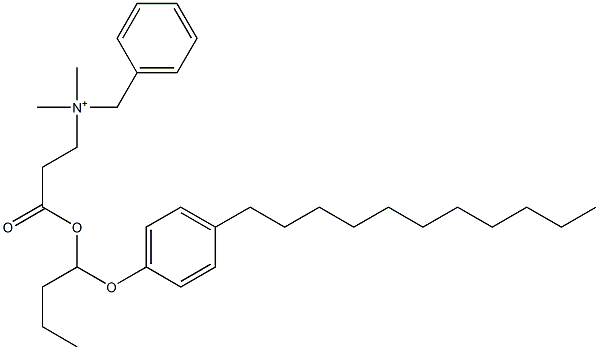 N,N-Dimethyl-N-benzyl-N-[2-[[1-(4-undecylphenyloxy)butyl]oxycarbonyl]ethyl]aminium Struktur