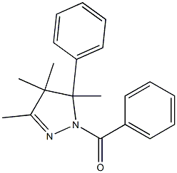 4,5-Dihydro-3,4,4,5-tetramethyl-5-phenyl-1-benzoyl-1H-pyrazole Struktur