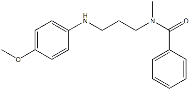 N-Methyl-N-[3-((4-methoxyphenyl)amino)propyl]benzamide Struktur