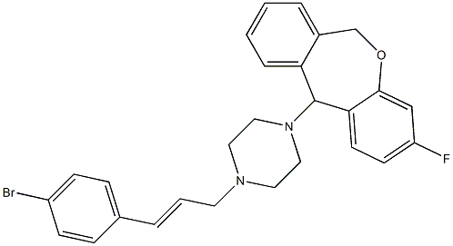 3-Fluoro-11-[4-[(E)-3-(4-bromophenyl)-2-propenyl]-1-piperazinyl]-6,11-dihydrodibenz[b,e]oxepin Struktur