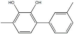 3-(3-Methylphenyl)-6-methylbenzene-1,2-diol Struktur