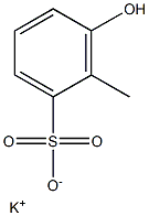 3-Hydroxy-2-methylbenzenesulfonic acid potassium salt Struktur