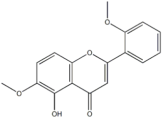 5-Hydroxy-2',6-dimethoxyflavone Struktur