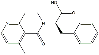 N-[(2,4-Dimethyl-3-pyridinyl)carbonyl]-N-methyl-D-phenylalanine Struktur