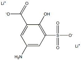 5-Amino-3-sulfosalicylic acid dilithium salt Struktur