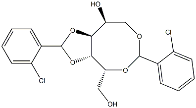 2-O,6-O:3-O,4-O-Bis(2-chlorobenzylidene)-L-glucitol Struktur