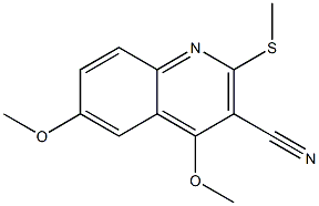 4,6-Dimethoxy-2-(methylthio)quinoline-3-carbonitrile Struktur