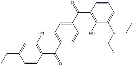 4-(Diethylamino)-10-ethyl-5,12-dihydroquino[2,3-b]acridine-7,14-dione Struktur