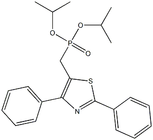 (2,4-Diphenylthiazol-5-yl)methylphosphonic acid diisopropyl ester Struktur