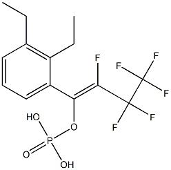 Phosphoric acid diethyl[(E)-1-phenyl-2,3,3,4,4,4-hexafluoro-1-butenyl] ester Struktur