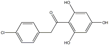 2,4-Dihydroxy-6-hydroxy-4'-chlorodeoxybenzoin Struktur