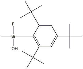 Fluoro(methyl)(2,4,6-tri-tert-butylphenyl)silanol Struktur