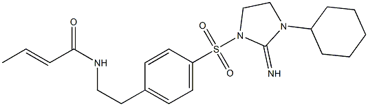 N-[p-[(3-Cyclohexyl-2-iminoimidazolidin-1-yl)sulfonyl]phenethyl]-2-butenamide Struktur