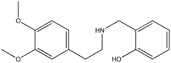 2-[(3,4-Dimethoxyphenethylamino)methyl]phenol Struktur