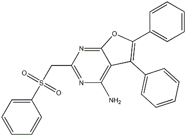 4-Amino-2-phenylsulfonylmethyl-5,6-diphenylfuro[2,3-d]pyrimidine Struktur