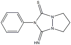 2,3,6,7-Tetrahydro-2-phenyl-3-imino-1H,5H-pyrazolo[1,2-a][1,2,4]triazole-1-thione Struktur