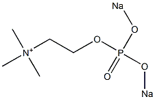 N,N,N-Trimethyl-2-[[di(sodiooxy)phosphinyl]oxy]ethane-1-aminium Struktur