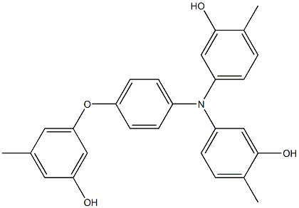 N,N-Bis(3-hydroxy-4-methylphenyl)-4-(3-hydroxy-5-methylphenoxy)benzenamine Struktur