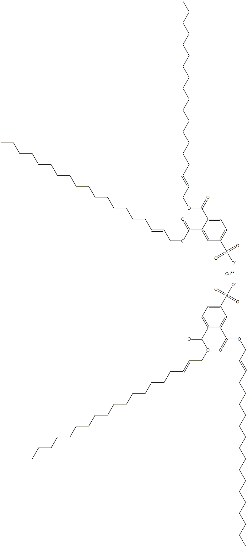 Bis[3,4-di(2-nonadecenyloxycarbonyl)benzenesulfonic acid]calcium salt Struktur