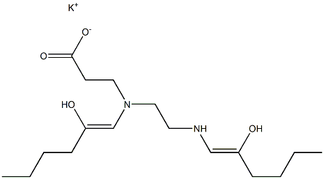 3-[N-(2-Hydroxy-1-hexenyl)-N-[2-(2-hydroxy-1-hexenylamino)ethyl]amino]propionic acid potassium salt Struktur