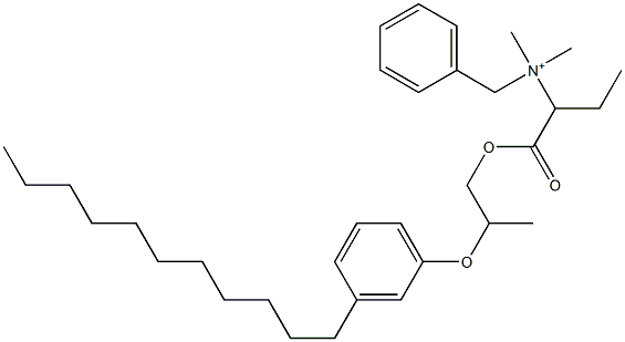 N,N-Dimethyl-N-benzyl-N-[1-[[2-(3-undecylphenyloxy)propyl]oxycarbonyl]propyl]aminium Struktur