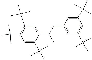 2-(2,4,5-Tri-tert-butylphenyl)-1-(3,5-di-tert-butylphenyl)propane Struktur